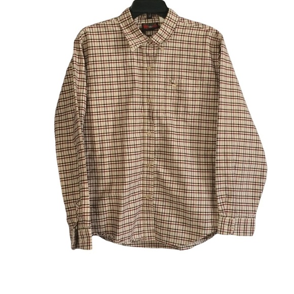 Roper Five Star Men's Red White Long Sleeve Button Down Shirt Size XL - Picture 1 of 5